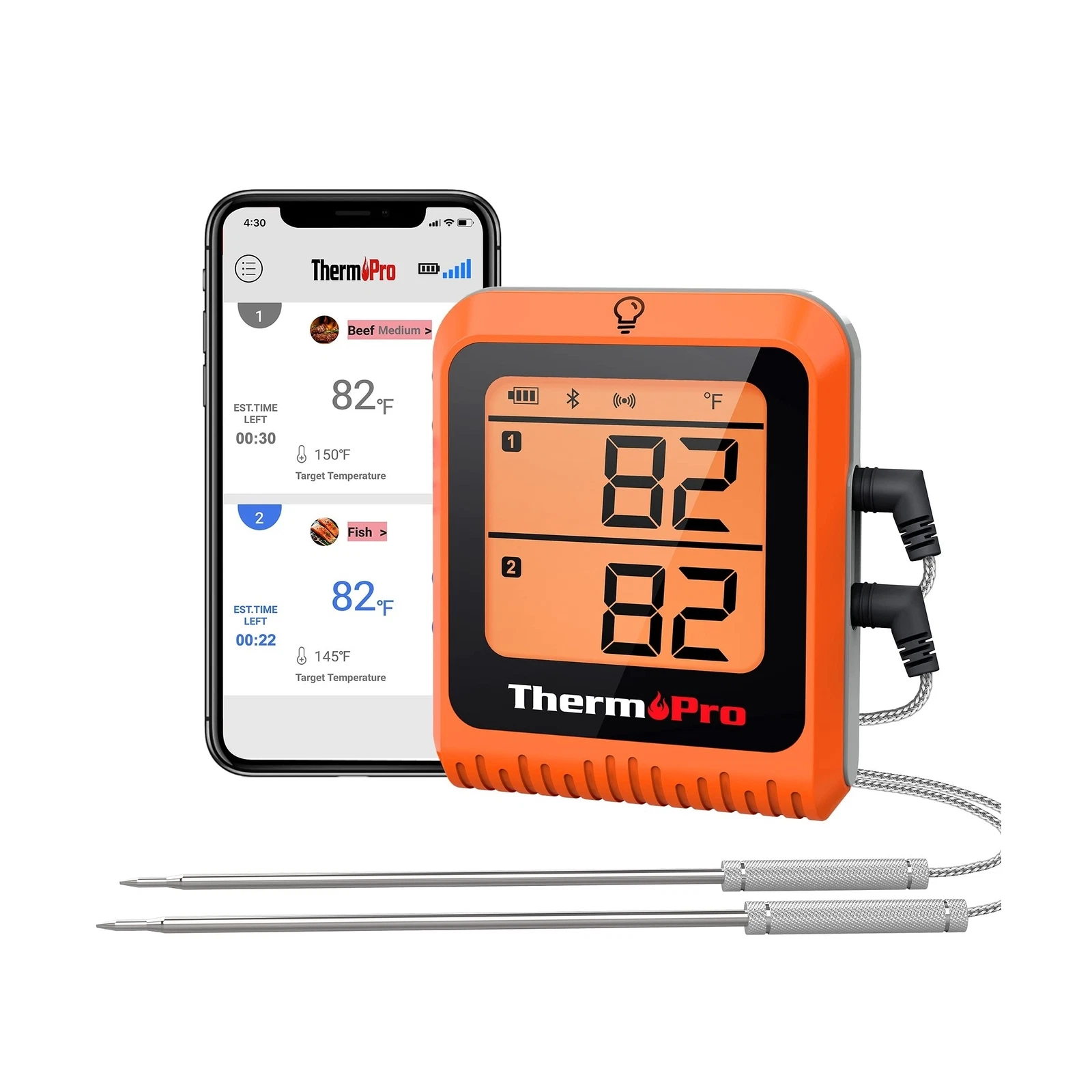 ThermoPro Wireless Meat Thermometer of 500FT, Bluetooth Meat Thermometer for ...
Opens in a new wind