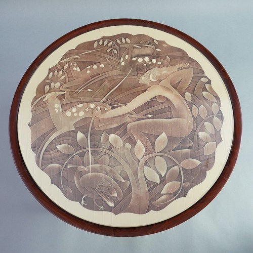 Tavolino Art Deco Jagdgöttin Diana Rotondo Jallot Louis Marx René Drouet 3.AK - Foto 12 di 14