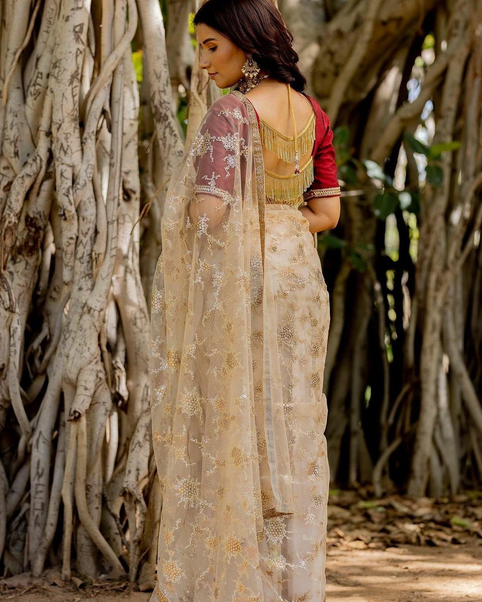 gold netted blouse