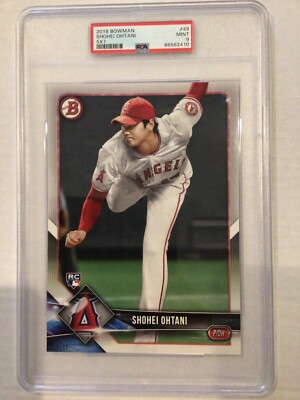 2018 Bowman Shohei Ohtani #49 RC 5x7 PSA 9 Mint (pop 9) - 32/49