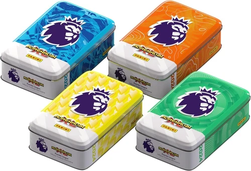 4 Mega Empty Tins Premier League Adrenalyn XL Panini 23/24 Cards Storage