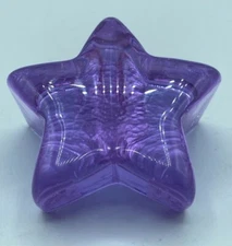 Fire and Light Star Lavender Neodymium Alexandrite Art Glass Paperweight Signed