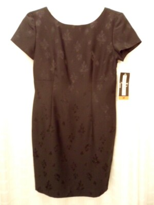 NWT Women Size 4P Black Dress by John Roberts Cap Sleeve Lined Zipper