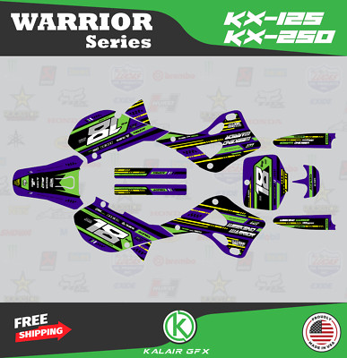 Graphics Kit for Kawasaki KX125 KX250 (1999-2002) KX 125 250 Warrior - Purple