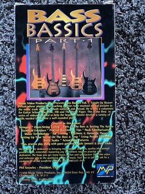 Bass Basics Part 1 Beaver Felton Vhs Tape | eBay