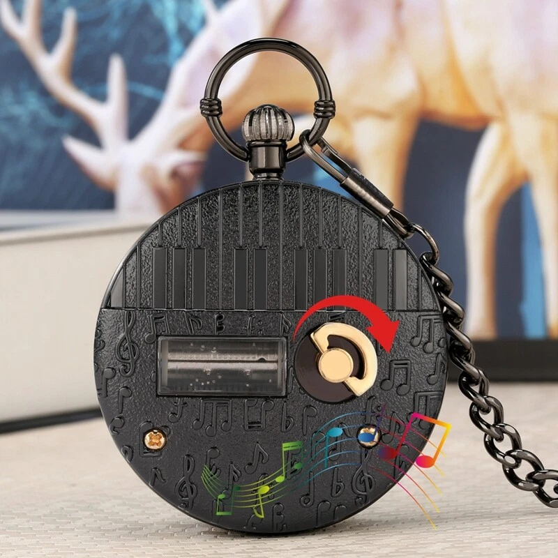 Castle in the Sky Musical Pocket Watch Music Pendant Chain Train