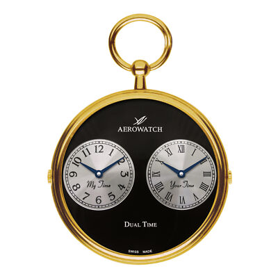 AEROWATCH Lépines 05826 JA03 Taschenuhr Quarz Dual-Time, 47mm