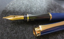 Pelikan P371 New Classic, penna stilografica, penna "M", placcata oro - come nuova