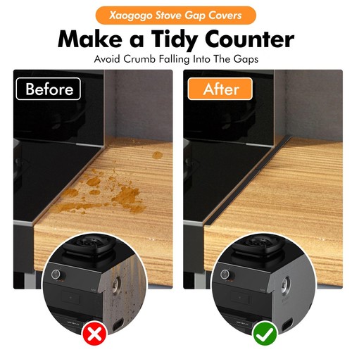 Stainless Steel Stove Gap Covers (2PCS), Stove Gap Filler, Stove Guard for Ki... - Picture 2 of 8