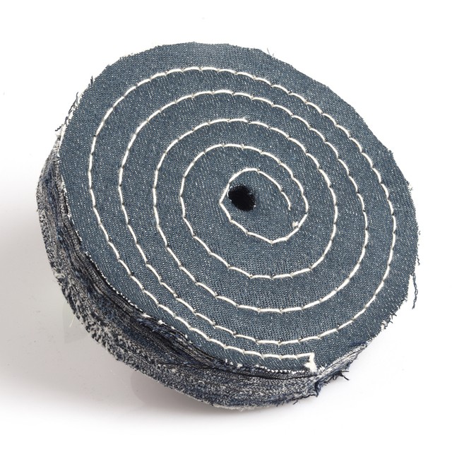 2Pcs 6'' Denim Buffing Polishing Wheel 1/2'' Arbor Buffer Polish Grinder Pad eBay