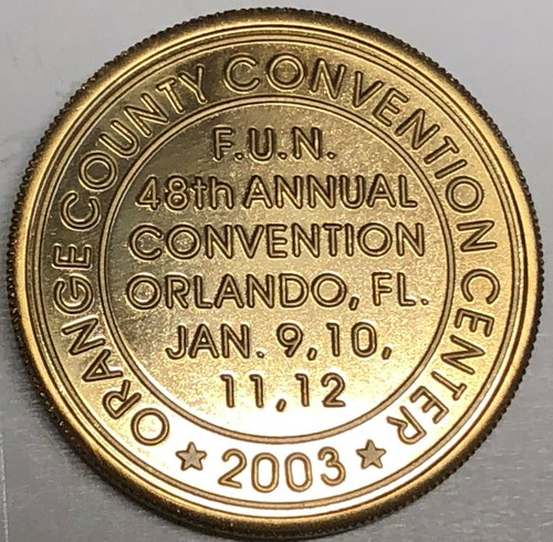 # C1803 FLORIDA VEREINIGTE NUMISMATIKER MESSINGMEDAILLE, 2003 - Bild 2 von 2