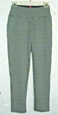 RUBY RIBBON Women's Black & White Check Size XS Stretch Cropped Pants NWOT
