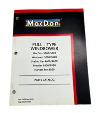 MacDon Pull-Type Windrower 3000 / 3020 Parts Catalog 12903