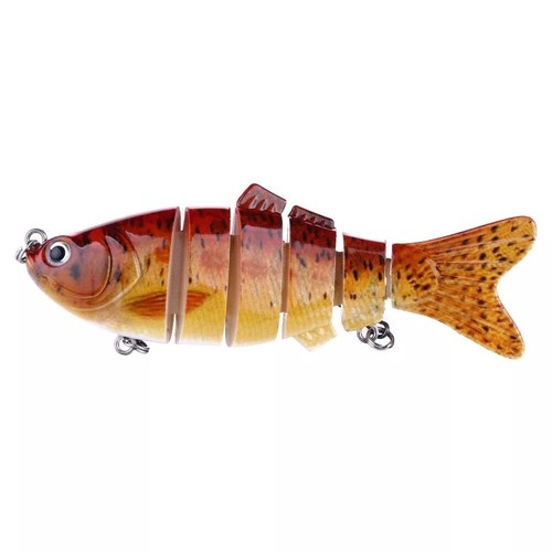 Leurres Pêche 8 Pièces Articulés - Swimbait Minnow - Pour Perche, Brochet, Truite - Neufs