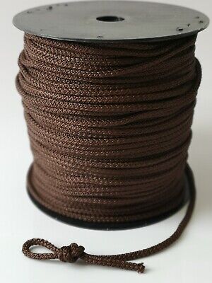 Brown Strong Rope Soft Round Cord Drawstring Lacing Tying Travel