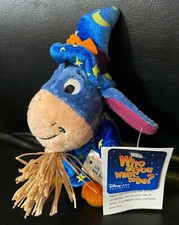 Witch Eeyore on Broomstick Halloween Disney Store Retired bean bag beanie Plush