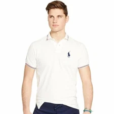 Mens Polo Ralph Lauren White Team USA 2016 Olympics Rugby Polo