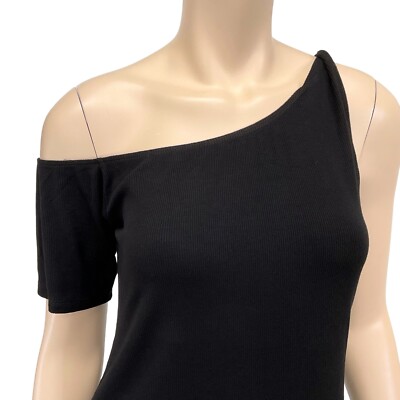 black off the shoulder tee