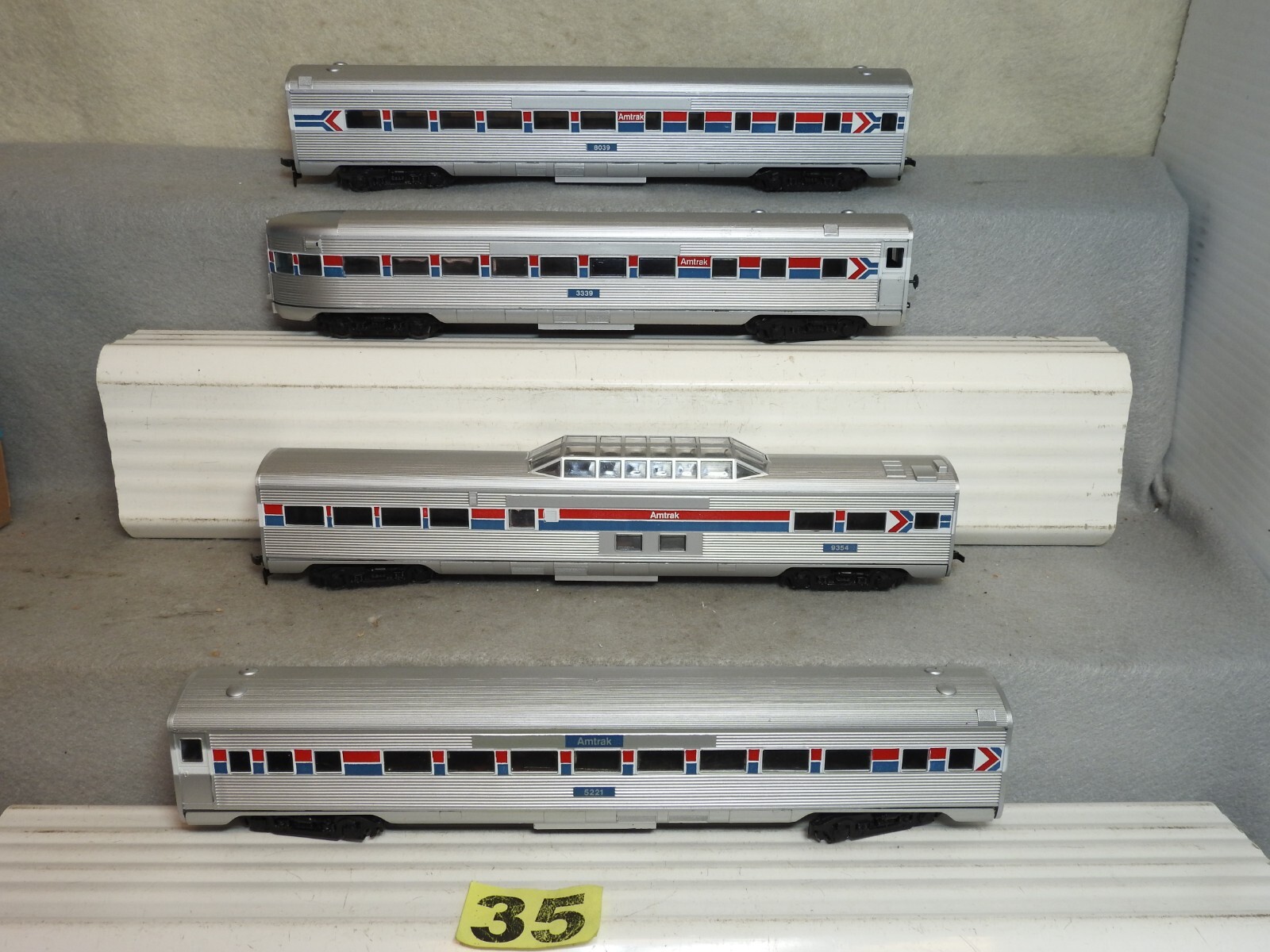 FOUR ATHEARN HO aMTRAK PASSENGER CARS READY TO RUN L.N. eBay