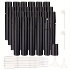 1bag 80sets 3ML Plastic Spray Bottles with 2pcs Mini Transparent Plastic Funnel