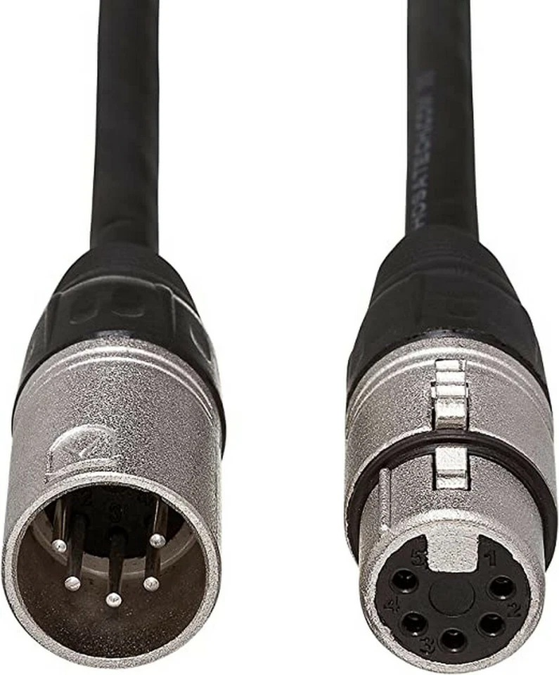 Hosa DMX-503 5-Pin 2-Conductor XLR5M to XLR5F DMX-512 Cable, 3 Feet - Image 4 of 4