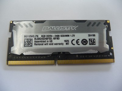 Ballistix Sport LT 8GB Single DDR4 2400 MT/s (PC4-19200) SODIMM