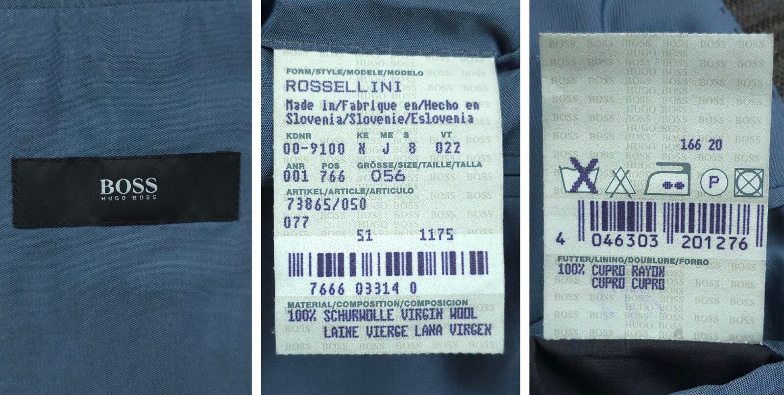 Boss Hugo Boss Mens Brown Check Plaid Wool Blazer Jacket EU 56 (XXXL) thumbnail 15