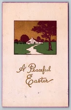 1914  Easter  Greetings  Postcard
