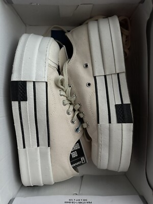 Converse Chuck 70 Low DRKSHDW DBL DRKSTAR x Rick Owens Natural Ivory Size 8/W10