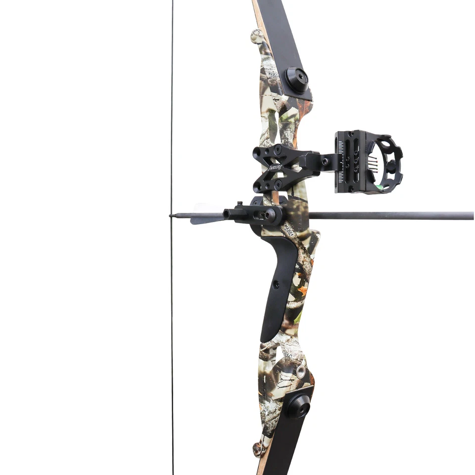 30-50LBS Archery Takedown Recurve Bow 12xArrows Kit Set Right Hand Adult Hunting - Image 3 of 4