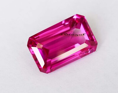 AAA Grade 43 CT Elegant Pink Spinel Emerald Cut Loose Gemstone With Certificate