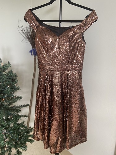 windsor dress Gold sequin Shiny Prom Homecoming Christmas Party Size 3/5 |  eBay