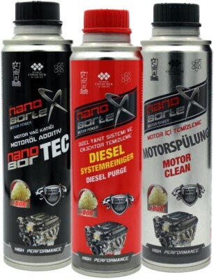 NanoBorTeX Motoröl Additiv + Diesel Zusatz + Motorspülung Motor-Power NanoBor