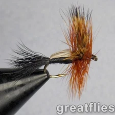 1 dozen (12) - Black Humpy