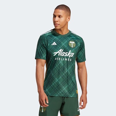Adidas 2023-24 Portland Timbers MLS Stadium Home Soccer Jersey XL