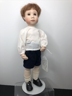 14  Artist Doll Porcelain & Jointed Compo Boy Doll By Cheryl Pabst HH Wig #Sa