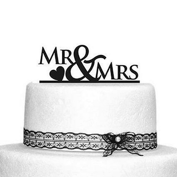 Mr & Mrs Hochzeitstorte Topper Acryl Kuchendeckel Hochzeit-image