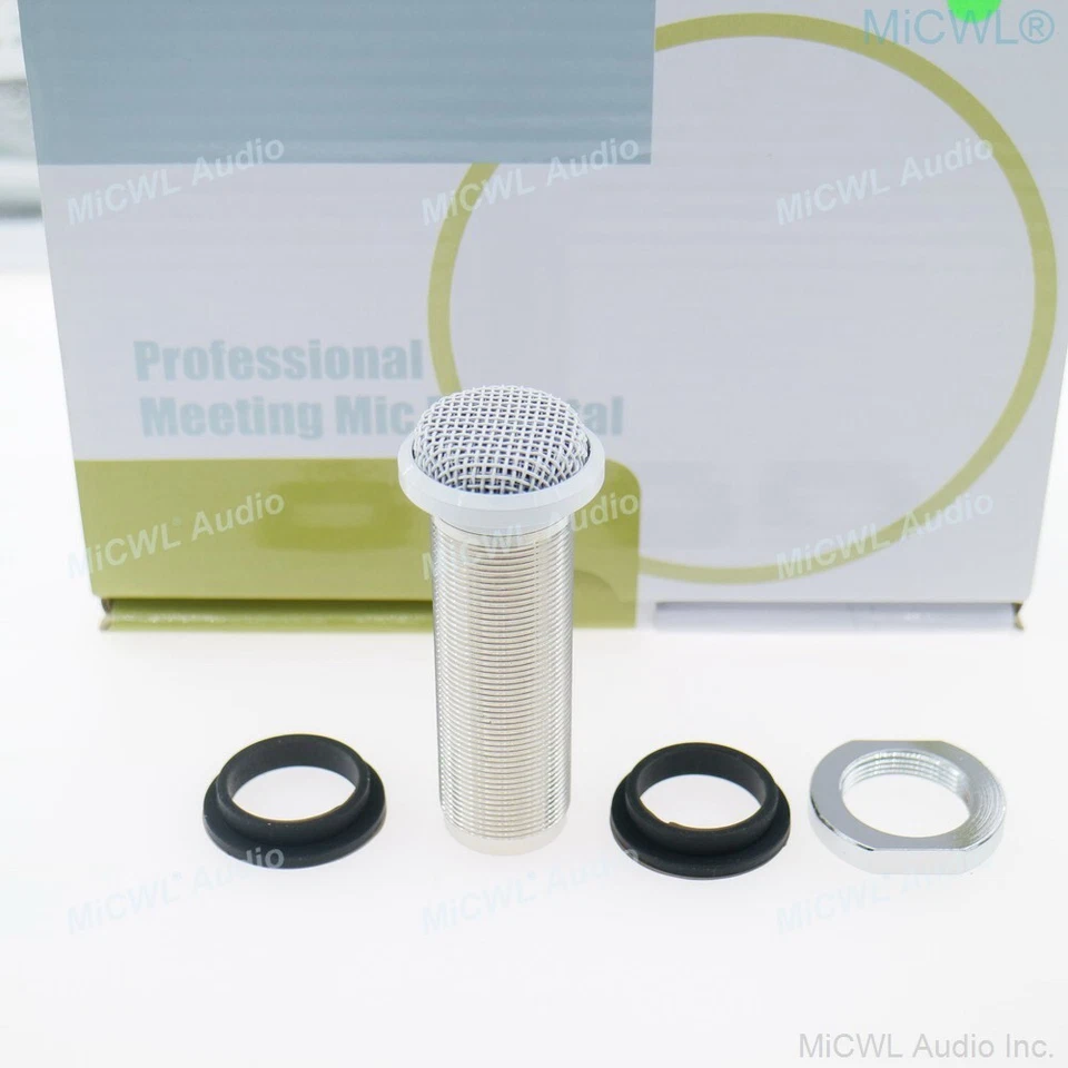 White ES945 Hanging Ceiling Cardioid Microphone Desktop Built-in Conference Mic - Image 4 of 4