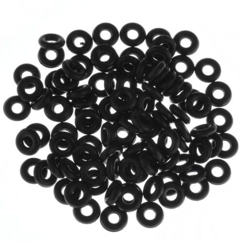 100 Black Rubber Replacement O-rings for Ear Gauge Ear Plugs Jewelry - Picture 1 of 1