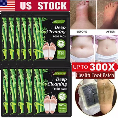 10~300pcs Foot Detox Patches Pads Toxins Deep Cleansing Herbal Organic Slimming