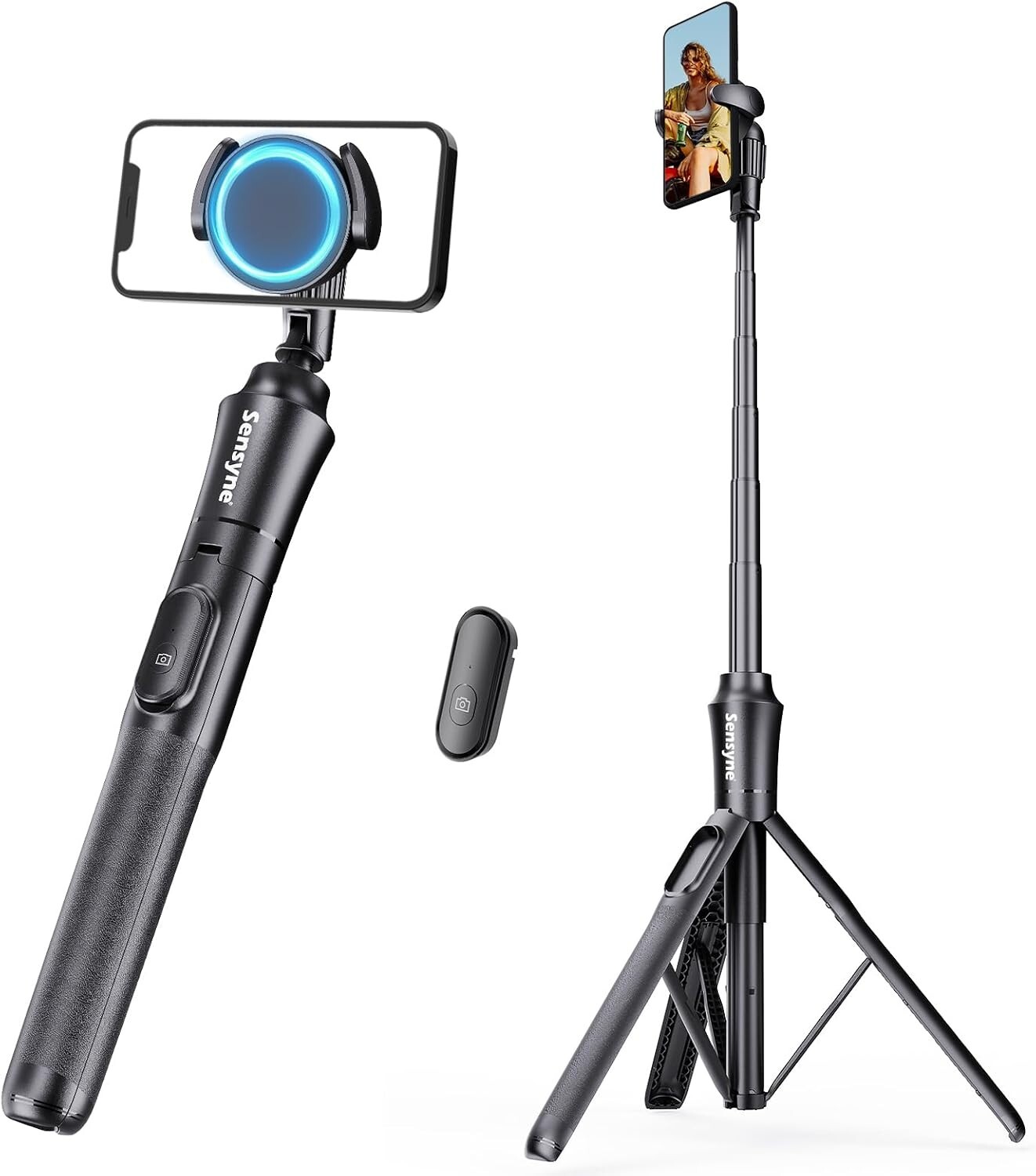 Portable 62'' Selfie Stick Tripod with Wireless Remote - Perfect for Travel