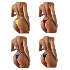 Women Summer Swimwear Bikini Set Bra Backless G-string Thong Beach Swimsuit