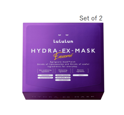 Lululun HYDRA-EX-MASK Exosome 28枚入り4個セット LULULUN Face Mask Hydra EX Mask Exosome Ageing Skin 28 Sheets