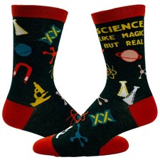 Youth Science Like Magic But Real Socks Funny Nerdy Chemistry Sarcastic Graphic