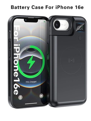 8000mAh Battery Case for iPhone 16e Portable Power Bank USB-C Fast Charging Case