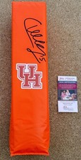 Pilón Endzone firmado por Conner Weigman certificado de autenticidad JSA Houston Cougars