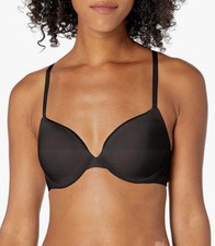 Calvin Klein Constant Convertible Strap Lightly Lined Demi Bra Black Size 34A