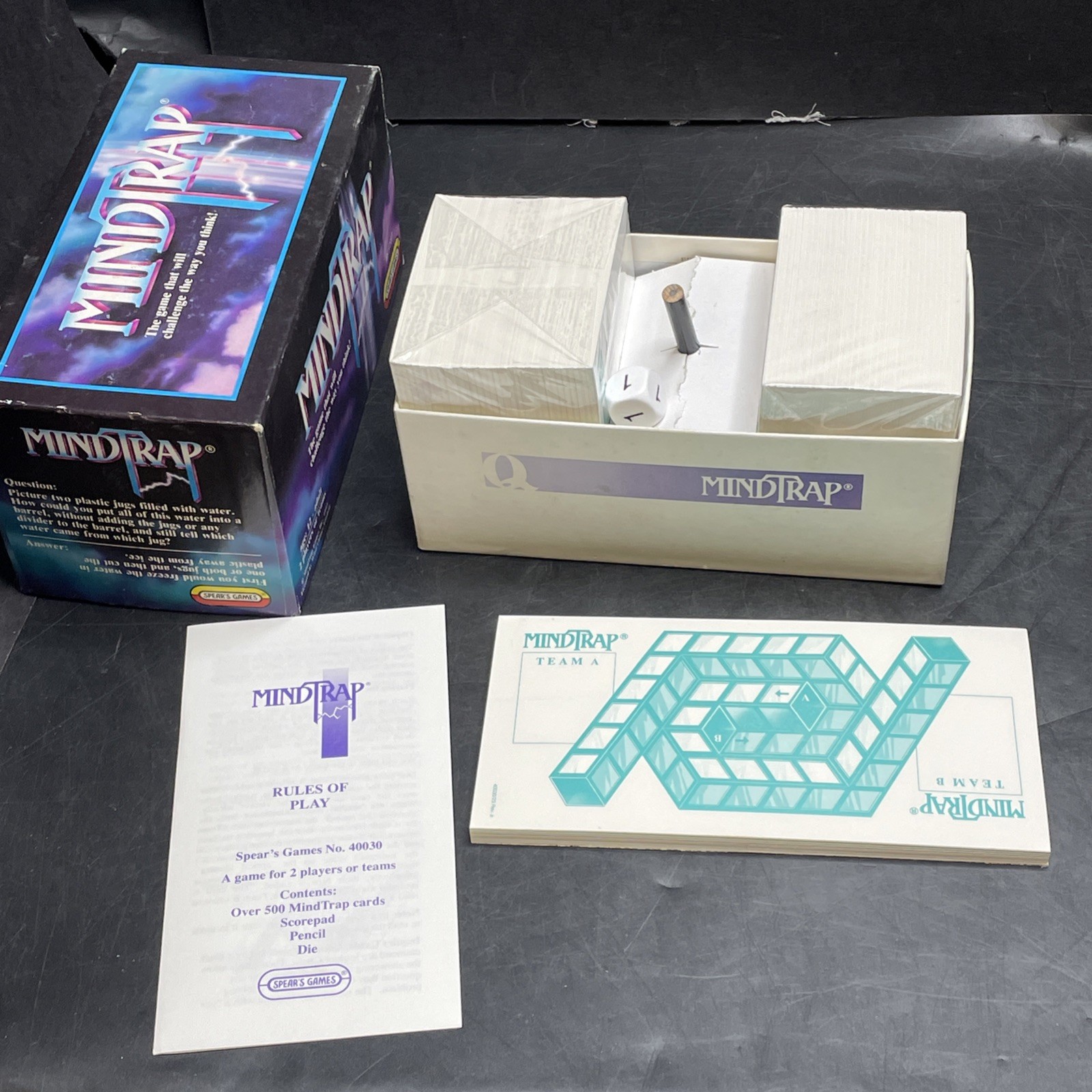 MindTrap Family Brain Puzzle Game - 500 Lateral Thinking Questions Vintage 1993