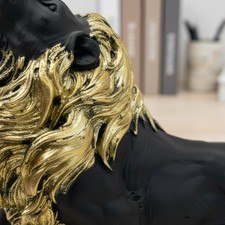 Harzl&ouml;wenfigur Tischdekoration L&ouml;wenstatue Kunstharz f&uuml;r B&uuml;ro