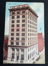 Antique Postcard 1912 First National Bank Building Fort Worth Texas